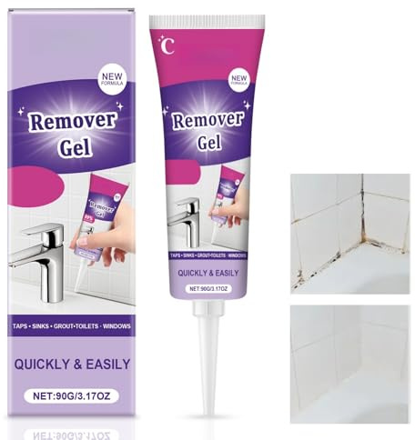 90g Home Mould & Mildew Stain Remover Gel,Multifunctional Mold Remover Gel,Deep Cleaning Gel for Household Mould and Mildew,Highly Effective in Penetration,Suitable for Bathroom and Kitchen Tile Gaps