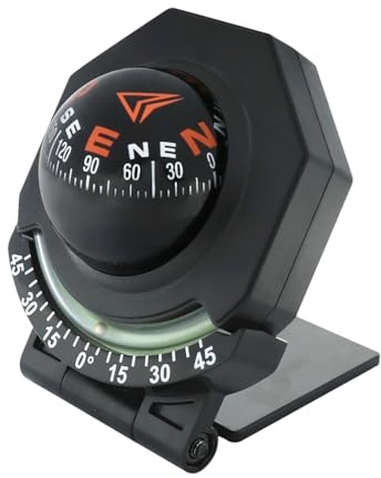 Brújula Plegable: Tablero De Automóvil De Alta Precisión, Herramienta De Navegación Ajustable De 180 Grados, Equipo De Al Aire Libre, Medidor De Inclinación Multifunción | Ideal para Conducir