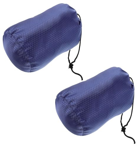 ifundom Bolsas de Almacenamiento Impermeables Cordón para Chaqueta de Plumas, 2 Piezas, Tamaño 19 Cm Diámetro X 32 Cm Alto, Color Azul Oscuro, Organizador Portátil Adecuado para Viajes