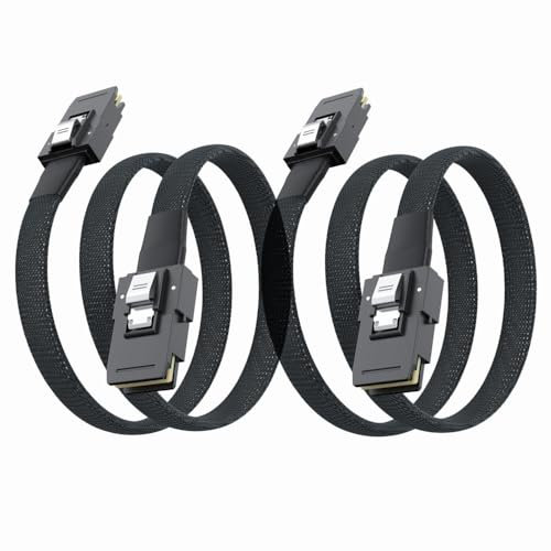 10Gtek [2 Stück] SFF-8087 zu SFF-8087 0.8-Meter Internes Mini SAS Kabel, Mini SAS 36Pin SFF-8087 to SFF-8087 Cable, 100-Ohms