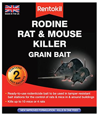 Rentokil Rodine Rat & Mouse Killer Grain Bait - 2x25g Sachet