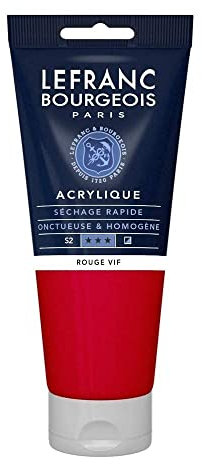 Lefranc Bourgeois Acrylique Fine Tube 200ml Rouge Vif