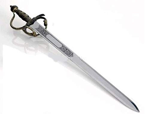 Espada COLADA GRANDE GRABADA para cortar tarta novios boda o decoración SIN FILO espadas cid