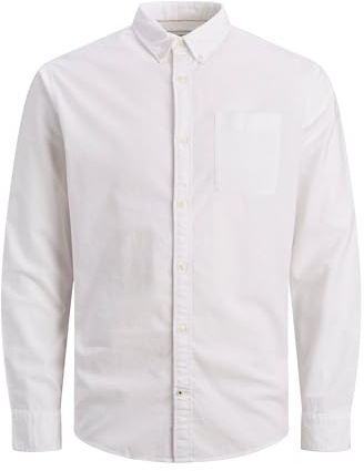 Jack & Jones Camicia da Uomo Slim Fit, Bianco, M