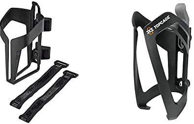 SKS GERMANY Unisex – Erwachsene Velocage Trinkflascheadapter, schwarz, 1size & Flaschenhalter Topcage, Schwarz, 18 x 10 x 10 cm
