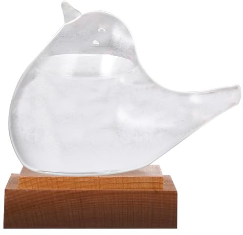 Xrten 1 Pcs Previsioni Meteorologiche Vetro,Stazione Meteorologica Vetro,Bottiglia di Previsioni Meteorologiche,Vetro Meteorologico Decorativo