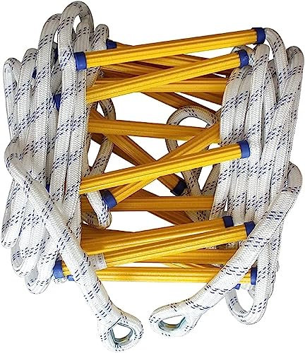 LKYLGYU Weiche Leiter, Strickleiter, Not-Feuerleiter, Strickleiter, Sicherheitsleiter, Familienkletterleiter, Feuerleiter, schnelle Bereitstellung, mit Haken-Strickleiter