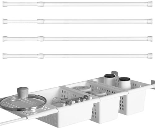 Barras de seguridad de la ventana, Barra de seguridad de la puerta corredera telescópica de 4 piezas, barra de bloqueo de ventana para baño de cocina, se extiende de 15.7 a 27.6 pulgadas