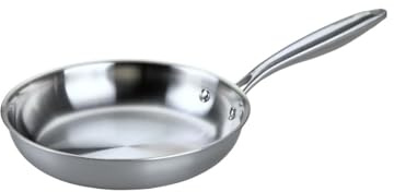 Fackelmann Vita3 Sartén Inoxidable 24 cm, Acero Inoxidable Triply con Triple Fondo Difusor, Sin Antiadherente, Sin PFA, Apta para Inducción, Gas, Vitro y Horno, Sellado Perfecto, Lavavajillas