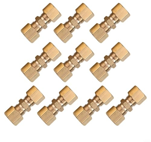 Lot de 10 raccords de compression en laiton fiables pour une utilisation efficace (5/16)