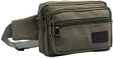 EMUKOEP Sac Banane de Course Grande capacité Sac de Taille Réglable pour Hommes Femmes Nécessités Quotidiennes Stockage clé Téléphone Portefeuille 1 X Banane (Vert OD)