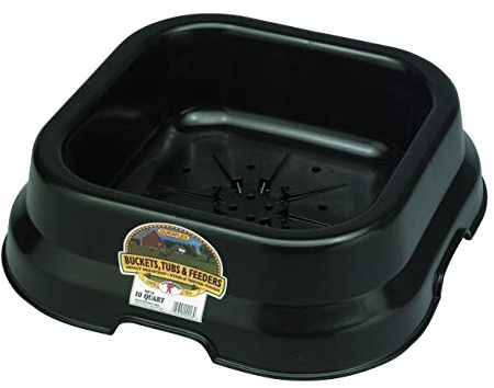 Little Giant® Plastic Salt and Mineral Block Pan | Salt Block Holder | Livestock Salt Block Feeder Pan | 10 Quart