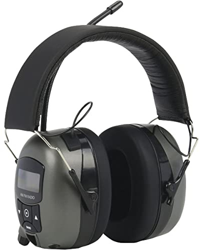Safety Works 10121816 MP3/AM/FM Digital Radio Ear Muffs, Black