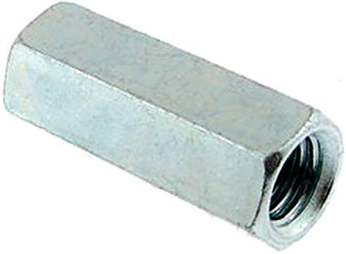 Hex Coupling Nut - Coupling Nuts 7/16-14 x 1-3/4 Long Coupling Nut, Hex Rod Coupling Nut with Zinc Plate, Hex Coupling Nuts 7/16-14 x 1-3/4 Threaded Rod Connector (4)
