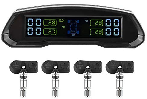 Drahtloses Reifendrucküberwachungssystem TPMS Solar- oder USB-Power-TPMS mit 4 Sensoren für den Druck und die Temperatur von Wohnmobil-LKW-Abschleppfahrzeugen