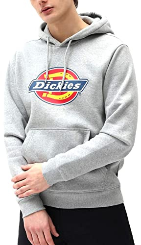 Dickies Icon Logo Hoodie för män, sweatshirt med huva, Grå, XXL