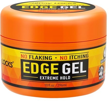 AllDay Locks Edge Gel | Extreme Hold Edge Control Gel | No Flaking, Itching, or Split Ends | Long Lasting Style for Braids, Locks, Twists, Cornrows | 10 oz