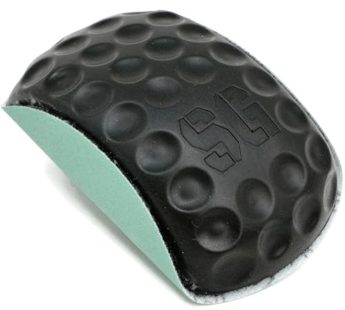 Serious Grit - Lunar Block 5-Inch Hand Sanding Pad - Fits 5 Hook & Loop Sandpaper Discs - Patented Ergonomic Design for Woodworking, Furniture Refinishing, Automotive, Home, Arts & Crafts