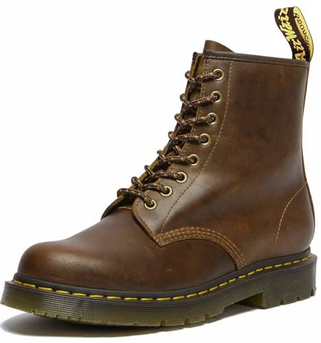 Dr. Martens Donna 1460 Vonda Stivaletti, Black Industrial Full Grain, Marrone (Dark Tan), 42 EU