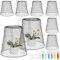 eROOSY Lot de 10 cloches de jardin pour plantes - Cloches de jardin en métal - Protection des plantes - Fil de poulet - Couvercle de protection des plantes pour plantes avec pic de sol et étiquette