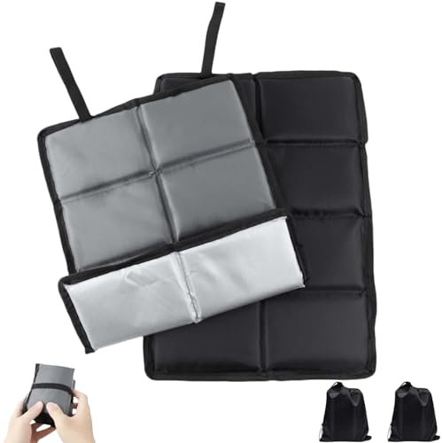 MHwan Sitzkissen Outdoor, 2 Stück Extragröße 45x35 cm Wasserdicht und Thermo Sitzunterlage Outdoor für Erwachsene und Kinder, Warm, Weich und Bequem Outdoor Sitzkissen Faltbar, Maschinenwaschbar