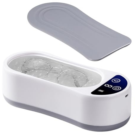 Nettoyeur Ultrasonique pour Verres, Appareil De Nettoyage pour Lunettes De Soleil, Nettoyeur Ultrasonique Électrique pour Bijoux, Lunettes et Argenterie à Usage Domestique