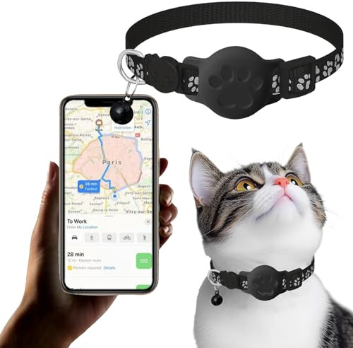 CAT Tracker for Google GPS Collar for Cats Bluetooth Tracker for Android Google Certified Key Finder Luggage Tracker Item Locator Smart Tracking Tag Compatible with Google Find My System