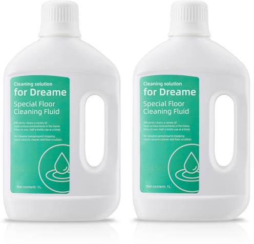 EOVWAEO Rengöringslösning, 2 000 ml, för robotdammsugare Dreame, serierna L10 Ultra/L20 Ultra/L30 Ultra/L40 Ultra/L50 Ultra/X50 Ultra/X40 Ultra/X40 Master/X30 Ultra, rengöringslösning för dammsugare