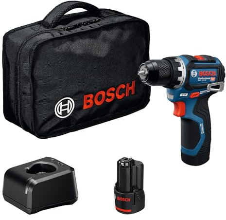 Bosch Professional 12V System Taladro/atornillador GSR 12V-32 (KickBack Control, motor Brushless sin escobillas, incl. baterías de 2,0 Ah, cargador, bolsa de herramientas)