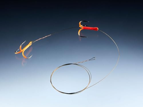 Balzer MK Adventure Mackerel / Herring System - Steel Leader with Trebles Hook Size / Bait Size 2 / L for Baits of Approx. 14-20 cm