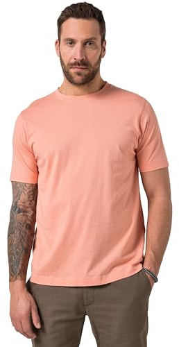 JP 1880 Herren große Größen Übergrößen Menswear L-8XL T-Shirt, Basic, Rundhals, gekämmte Baumwolle Hellorange 6XL 702558661-6XL