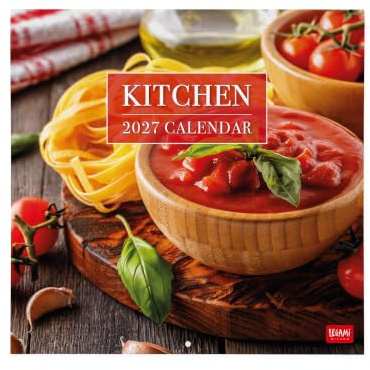 Legami - 2027 års kalender för vägg, kök, stor väggkalender, 12 månader och årsplanerare, 6 språk, utrymme för anteckningar, stjärntecken, internationella helgdagar, 30 x 29 cm