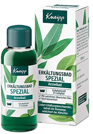 Kneipp Erkältungsbad SPEZIAL – Arzneibad - Befreit die Atemwege und erleichtert das Abhusten – Mit Eukalytpusöl und D-Campher -100ml