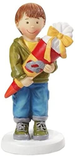 Hobbyfun Esstischdeko Junge mit Schultüte, Kunststein, ca. 85 MM