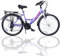 Talson 26 Zoll Fahrrad 21-Gang Shimano SCHALTUNG MIT Beleuchtung Lila-Weiss