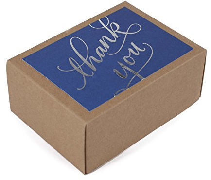 Hallmark Thank You Notes (Silver Foil Script, 40 Cards and Envelopes)