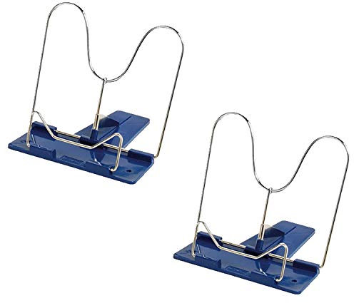 Herlitz Leseständer mit Metallbügel und Kunststoffsocke (Blau, 2 Leseständer)