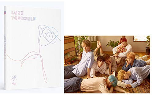 BTS Love Yourself Her (L Version) Album Bangtan Boys CD+Poster+Photobook+Photocard+Mini Book+Sticker Pack+(Extra 6 Photocards and 1 Double-Sided Photocard)