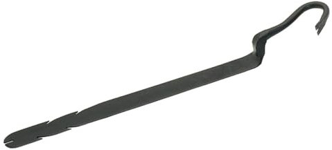 Dönges Dachdecker-Nageleisen, Länge 470 mm, mit Nagelklaue am Griff, handgeschmiedet, schwarz lackiert, für dünnen und empfindlichen Schiefer geeignet