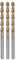 sourcing map 3pcs Twist Drill Bits 3.2mm Titanium Coated (HSS-E) M42 High Speed Steel 8% Cobalt Straight Shank for Stainless Steel Aluminum Alloy Metal