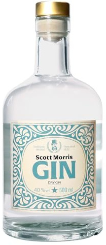 Scott Morris | Dry Gin | traditionell destilliert | 40% Vol. | fruchtige Botanicals: Koriander und Zitrusfrüchte | 0,5 Liter