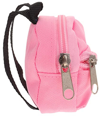 BESTonZON Puppenrucksack Spielzeuggurte Mini-Puppentasche echte Babypuppe Babytrage Bausätze Spielzeug für Kinder kinderspielzeug Mini-Rucksack für Puppen Schulranzen-Ornament Polyester Rosa