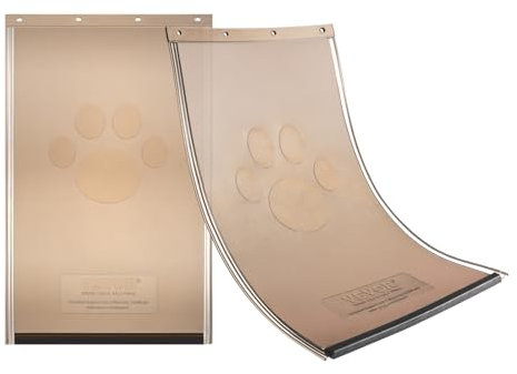 VEVOR Ersatzklappe für Haustiertür, kompatibel mit (VEVOR) Haustiertüren, 260,4 x 412,8 mm, langlebigere wetterbeständige verdickte PVC-Ersatzklappe für Hundetür mit langem Magnetstreifen (L)