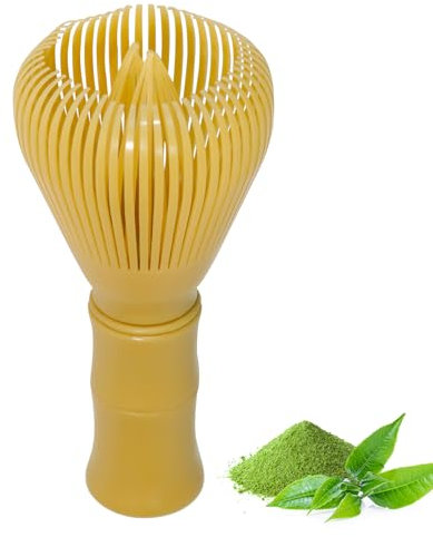 Frusta Matcha, Frustino di Resina per il tè Matcha, Matcha Whisk Set, per la Preparazione Tradizionale del tè Matcha, Matcha Frusta, Chasen Matcha Tradizionale, Resina, Giallo