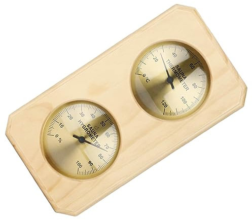 YARNOW Termometro e Igrometro Per Sauna Misuratore Di Temperatura e Umidità Da Parete Accessorio Pratico Per Sauna e Bagno Design Semplice e Funzionale Facile Da Leggere e Utilizzare