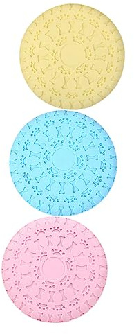 YARNOW 3piezas Juguete De Disco para Perros Plato De Alimentación y Entrenamiento Interactivo Juguete para Mascotas