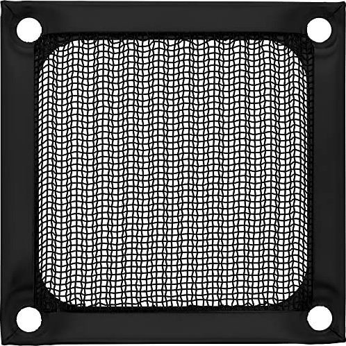 InLine 33376S Lüftergitter, Aluminium Filter, 60x60mm, schwarz, 1 Stück