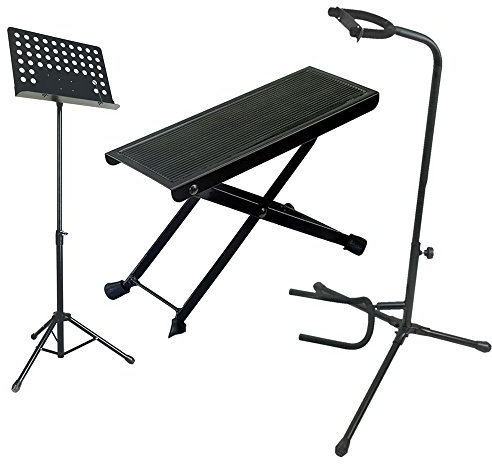 Zoundhouse Einsteiger-Bundle (36: Fußbank + Orchesterpult + Gitarrenständer/schwarz)