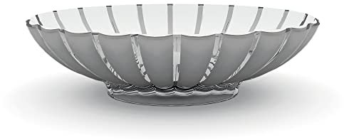 Guzzini Centrotavola/Fruttiera Grace, Grigio Cielo, 30.5 x 37.5 x h9 cm