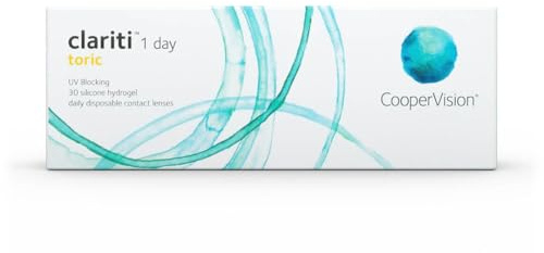 Clariti 1 Day Toric Kontaktlinsen täglichen Ring, R 8.6, D 14.3, 1 Dioptrie, Zylinder -0.75, Achse 70 – 30 Astigmatism